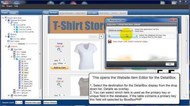PHP Generator. DetailBox display options смотреть онлайн