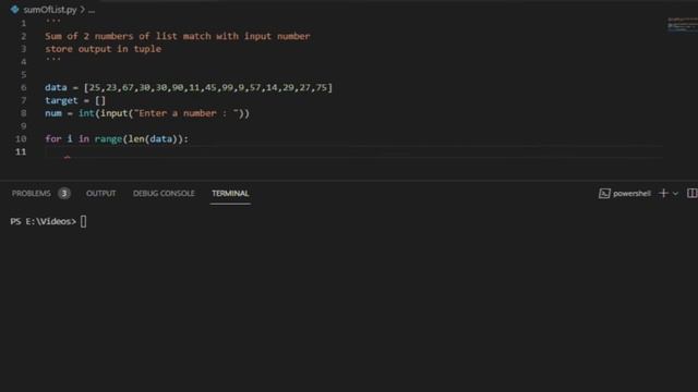 Sum of 2 elements of list and match with input number смотреть онлайн