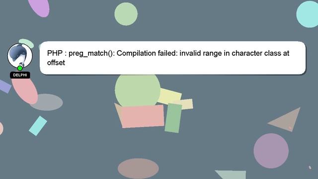 PHP : preg_match(): Compilation failed: invalid range in character class at offset смотреть онлайн