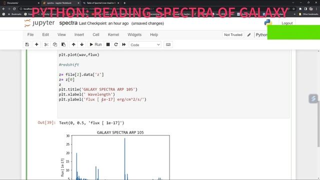 PYTHON FOR ASTRONOMY | HOW TO READ ASTRONOMICAL SPECTRA FITS FILE| SDSS| #python #sdss смотреть онлайн