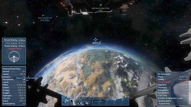 Space Engineers Landing on a planet смотреть онлайн