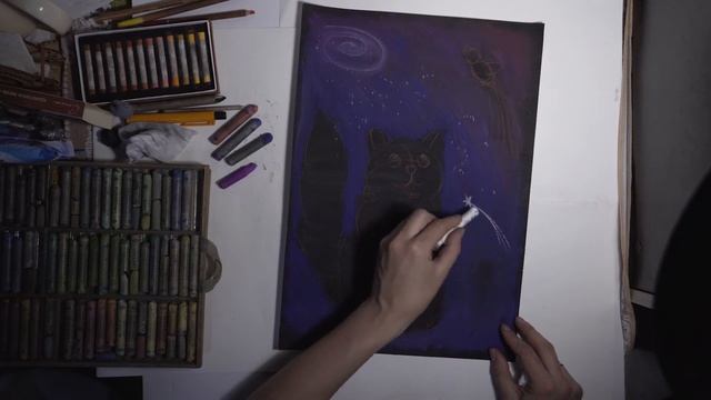 мастер класс рисуем кота пастелью смотреть онлайн