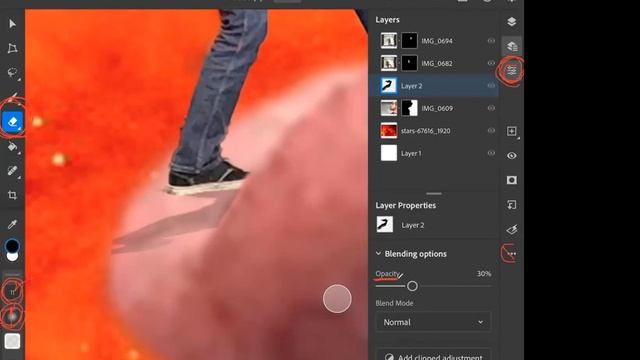 Adding shadows and adjusting exposure of single layers in Photoshop iPad смотреть онлайн