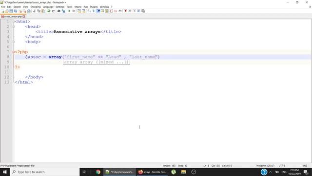 Associative Arrays in PHP (Urdu/Hindi) смотреть онлайн