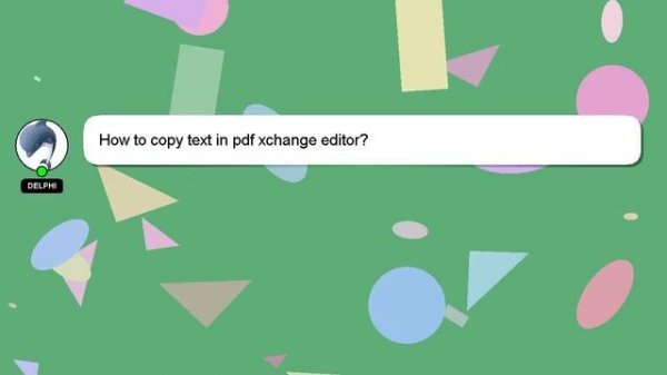 How to copy text in pdf xchange editor?