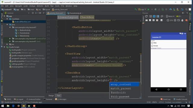 Android Tutorial (Kotlin) - 09 - CheckBox and RadioButton View Creation смотреть онлайн