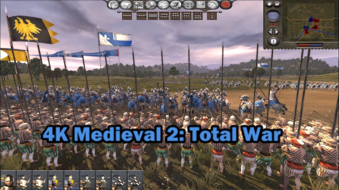Medieval 2: Total War в разрешение 4К (3840 × 2160) смотреть онлайн