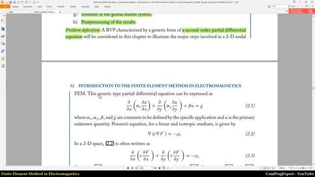 2D FEM programming steps (Finite Element Method in Electromagnetics #19) смотреть онлайн