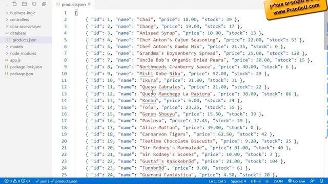 שמירת מידע בקובץ JSON - קורס NodeJS смотреть онлайн