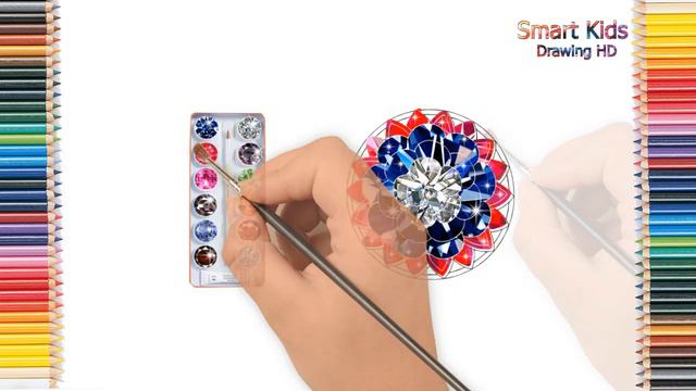 How to drawing & coloring flowers|Rose|Lotus|My smart kids смотреть онлайн