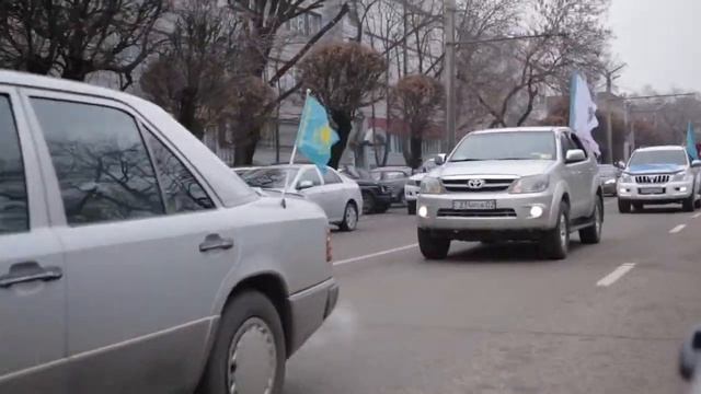 Автопробег по улицам города Алматы, посвящённый 32-й годовщине вывода Советских войск из Афганистан смотреть онлайн