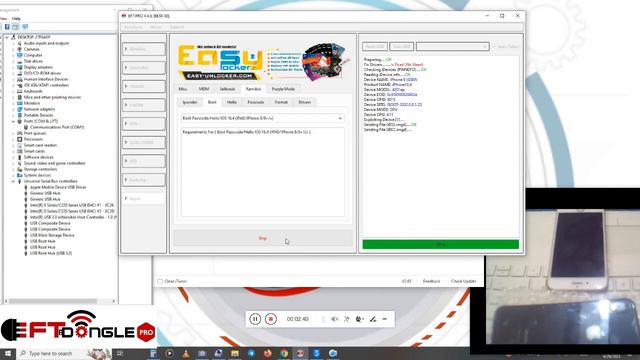 iPhone 8 iOS 16.4.1 iCloud Bypass Hello Screen Without Change SN done by eft pro смотреть онлайн