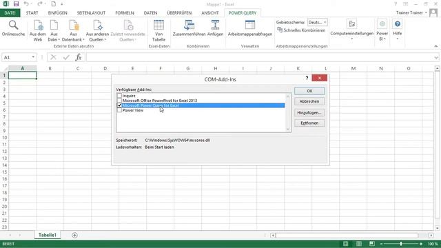 Power Query mit Excel 2013 Tutorial: Installation und Aktivierung des Add Ins |video2brain.com смотреть онлайн