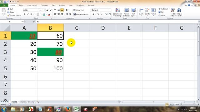 Microsoft Excel 2010 သခၤန္းစာ Format Painter смотреть онлайн