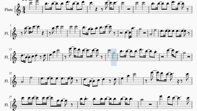 Flute Sheet Music: How to play Somewhere over the Rainbow by Israel Kamakawiwo'ole смотреть онлайн