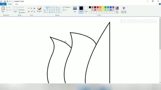 How to draw Lotus Flower on your computer using Ms Paint | Flower Drawing Tutorial. смотреть онлайн
