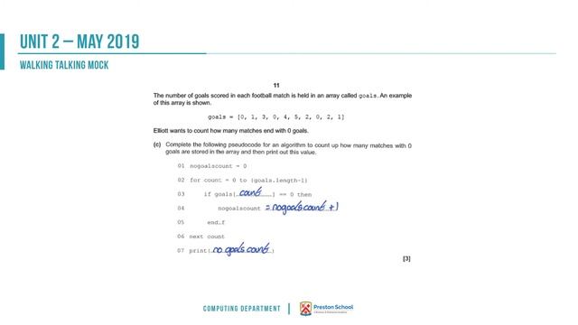 OCR GCSE Computer Science (J277) - Unit 2 Algorithms and Programming - May 2019 Exam Walkthrough смотреть онлайн