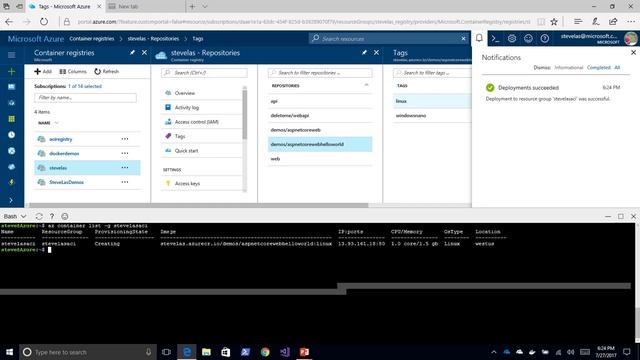 Deploying Docker Images from the Azure Container Registry to Azure Container Instances смотреть онлайн