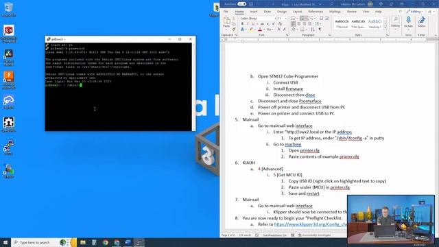 Sidewinder X2 Klipper Setup Live Stream Part 2, The Kliperizing