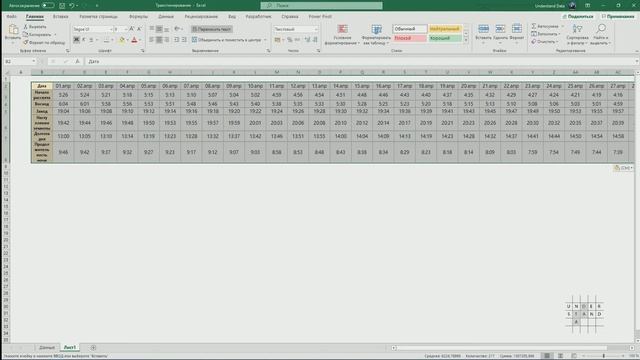 Как перевернуть таблицу в Excel | Транспонирование в Excel смотреть онлайн