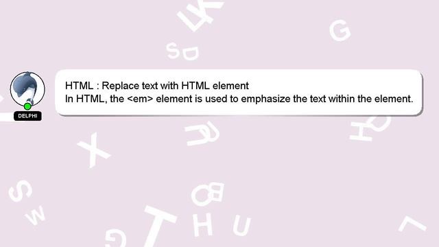 HTML : Replace text with HTML element смотреть онлайн