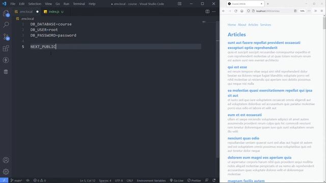NEXT.js Crash Course | Environment Variables #18 смотреть онлайн