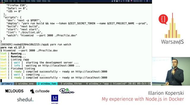 Illarion Koperski — My experience with Node.js in Docker [EN] — WarsawJS Meetup #62 смотреть онлайн