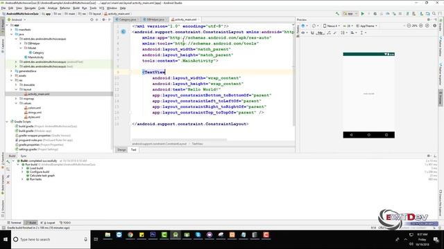 Android Studio Tutorial - Multichoices Quiz App Part 1 Make Categories смотреть онлайн