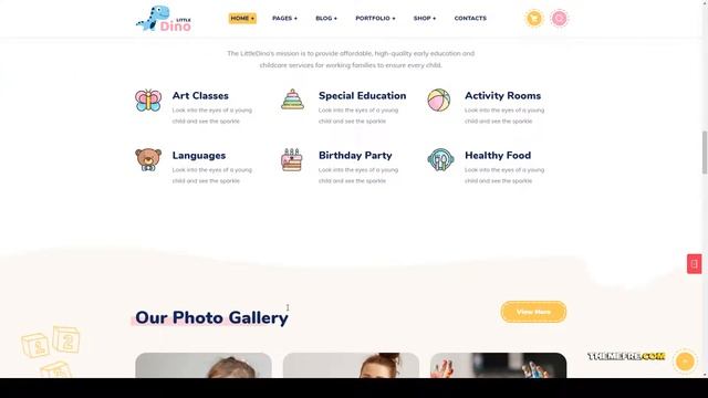 Uehara - Modern Kids WordPress Theme child preschool смотреть онлайн