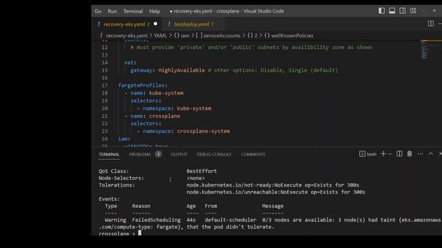 EKS Fargate Warning FailedScheduling Pod didnt Tolerate смотреть онлайн