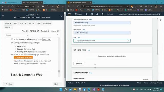 Lab 2 - Build your VPC and Launch a Web Server смотреть онлайн
