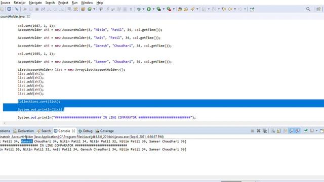 Java Comparators Using Multiple Fields For Sorting Collections And List. Real life example explaine смотреть онлайн
