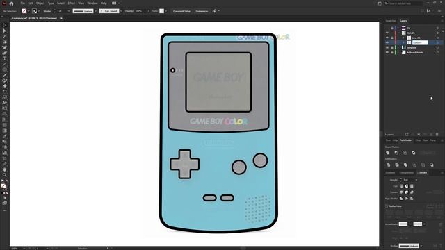 Recreate the Nintendo Game Boy with Adobe Illustrator смотреть онлайн