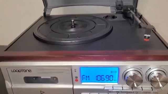 LoopTone Vinyl Record Player 9 in 1 3 Speed Bluetooth Vintage Turntable Review, Finally i can play смотреть онлайн