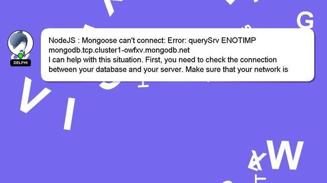 NodeJS : Mongoose can't connect: Error: querySrv ENOTIMP mongodb.tcp.cluster1-owfxv.mongodb.net смотреть онлайн