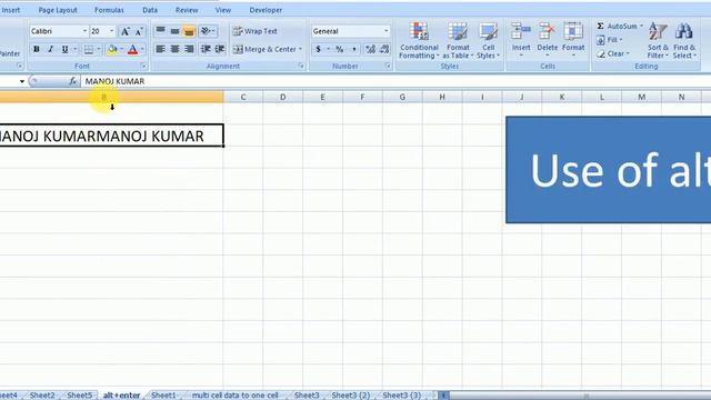 ALT+ENTER in excel, Use of ALT + Enter in Excel, How to write multi row in one cell, excel, смотреть онлайн