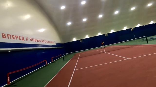 Теннис от первого лица | First person tennis | 25.09.2021 Игра на счёт (4-6, 6-1). смотреть онлайн