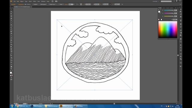 Трейс скетча в Adobe Illustrator смотреть онлайн