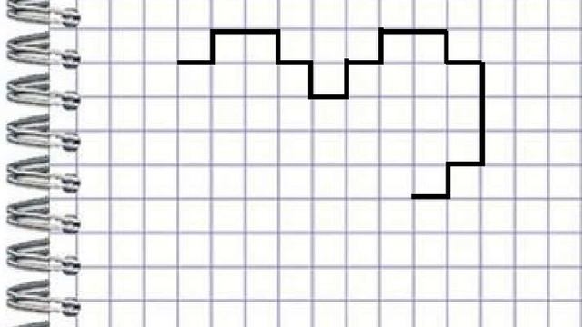 Сердечко. Графический диктант по клеточкам.