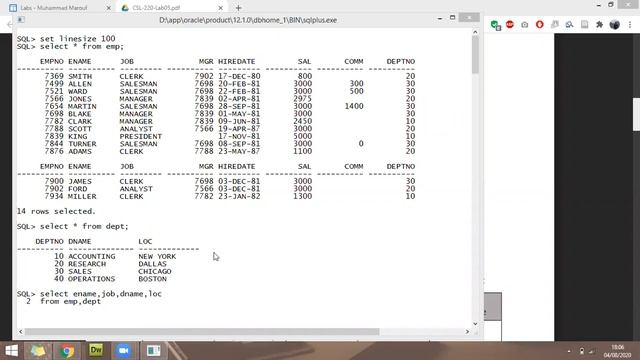 DBMS Lab 05- Joining Tables | Part 01 | Summer 2020 смотреть онлайн