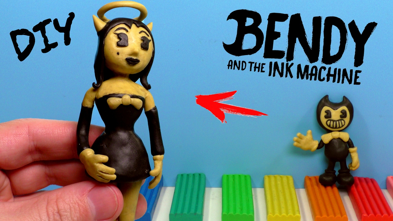 АЛИСА АНГЕЛ - БЕНДИ И ЧЕРНИЛЬНАЯ МАШИНА ЛЕПИМ ИЗ ПЛАСТИЛИНА | Видео Лепка смотреть онлайн