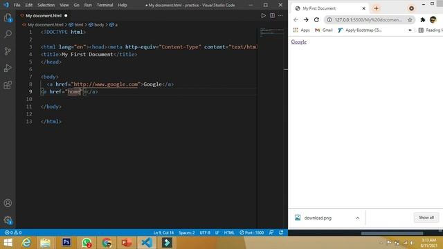 Part1-To make clickable image in html | Link colors & link types HTML5 and CSS 3 for beginners - 10 смотреть онлайн