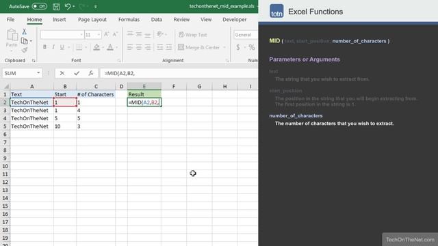 How to use the MID function in Excel смотреть онлайн