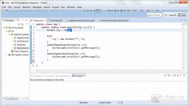 How to manage several exceptions in Java? смотреть онлайн