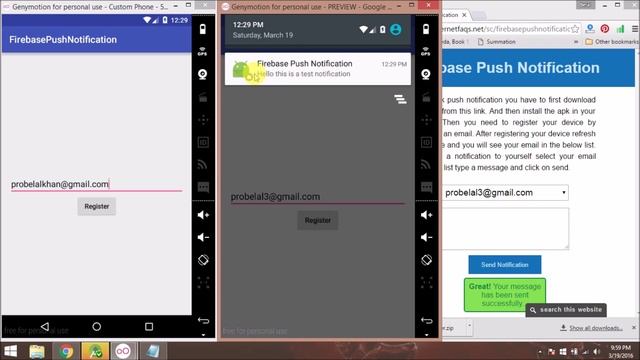 Android Push Notification App using Firebase смотреть онлайн