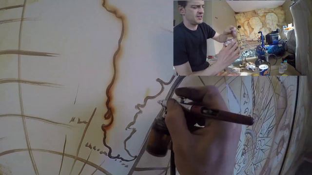 FACE fitting World Map MURAL / Spray Gun painting смотреть онлайн