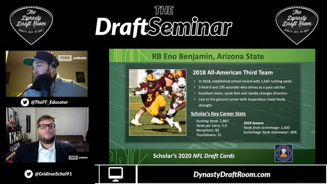 Eno Benjamin Fantasy Football Rookie Profile смотреть онлайн