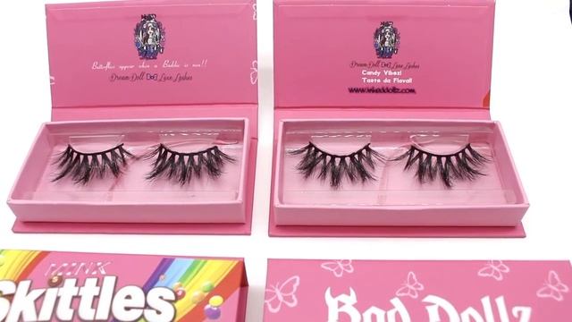 Милый розовый конфетный ящик для ресниц с лотком на заказ, упаковка логотипом, хит продаж, радужный смотреть онлайн