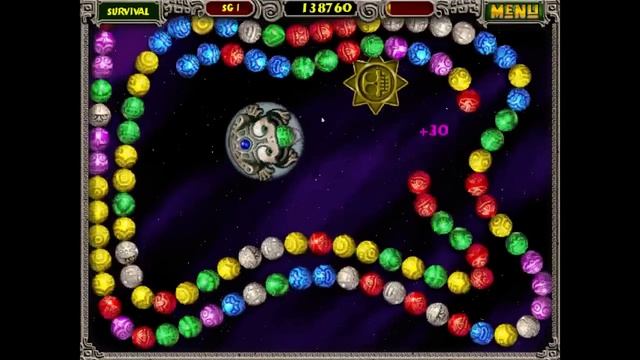Zuma Deluxe (Survival Mode) - Space смотреть онлайн