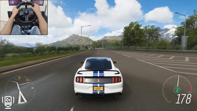 700BHP Shelby Mustang GT350R - Forza Horizon 4 | Logitech g29 gameplay смотреть онлайн